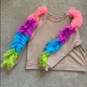 Queen of Sparkles ruffle sweatshirt